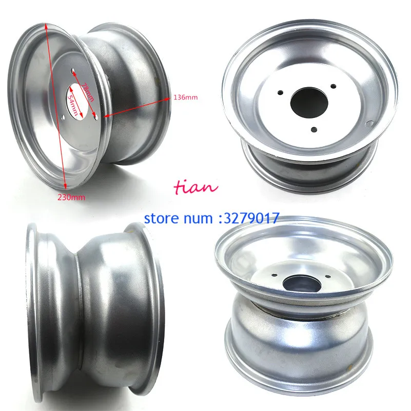 8 inch rear wheel accessories white wheels 3 hole hub for off road vehicle beach ATV motorcycle part | Автомобили и мотоциклы