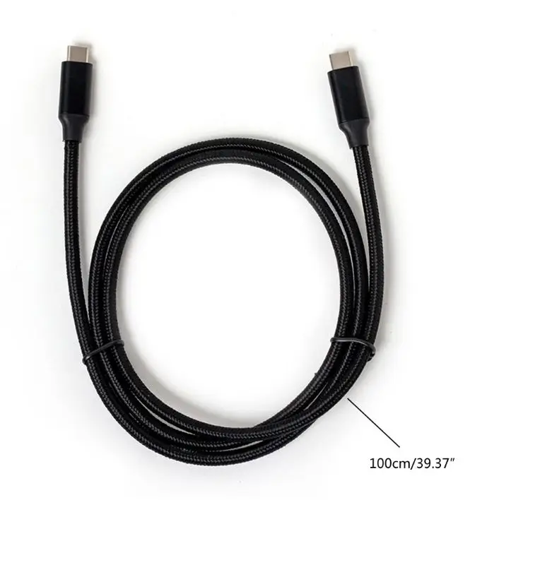 

1m 5A Type C Cable USB 3.1 Gen 2 C To C PD 100W Data 10Gbps 4K Hd For Macbook samsung S10 Quick Charge 4.0 Fast Charging D7YC