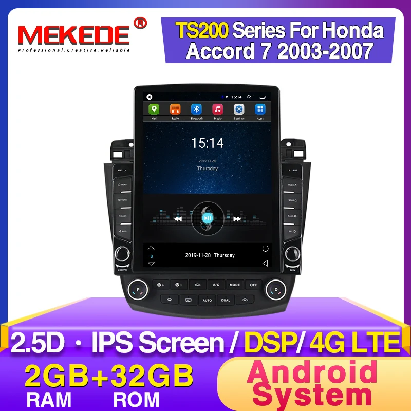 9 7 &quot2DIN Android автомобильный мультимедийный плеер GPS навигация для Honda Accord 2003 2004 2005