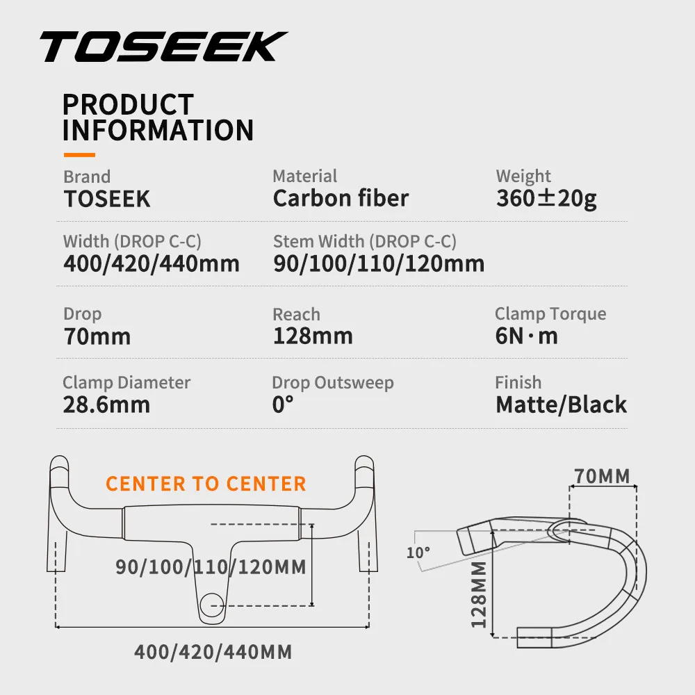 Продажа Новинка 2021, цельная ручка для велосипеда TOSEEK из углеродного волокна, интегрированный цельный руль, руль для дорожного велосипеда