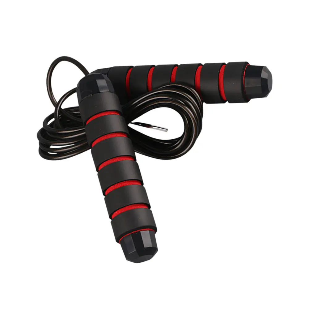 

Red Adult Weight Bearing Jump Rope Jump Rope Adult Ball Bearing Tangle-free Skipping Rope Adjustable Fitness Gym