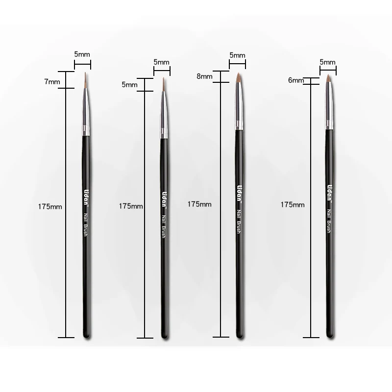 10 шт./компл. кисть для дизайна ногтей Лаки вентилятор плоская кристальная картина