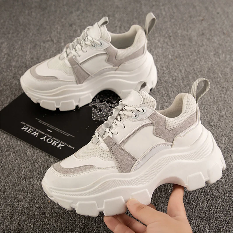 

Chunky Sneakers Women's shoes Thick Bottom Platform Vulcanize Shoes women Fashion Breathable Casual Running Shoe for Female