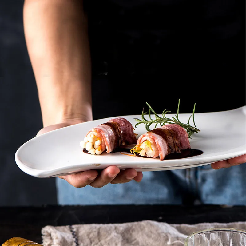 Креативная керамическая обеденная тарелка в европейском стиле необычная