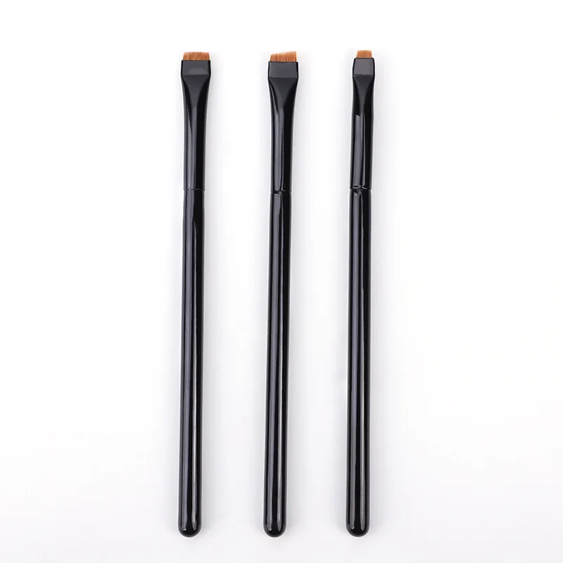 

3pcs Professional Eye Makeup Brush Flat Eyeliner Brush Eyebrow Application Lip Makeup Brush Eye Patch Makeup Tools