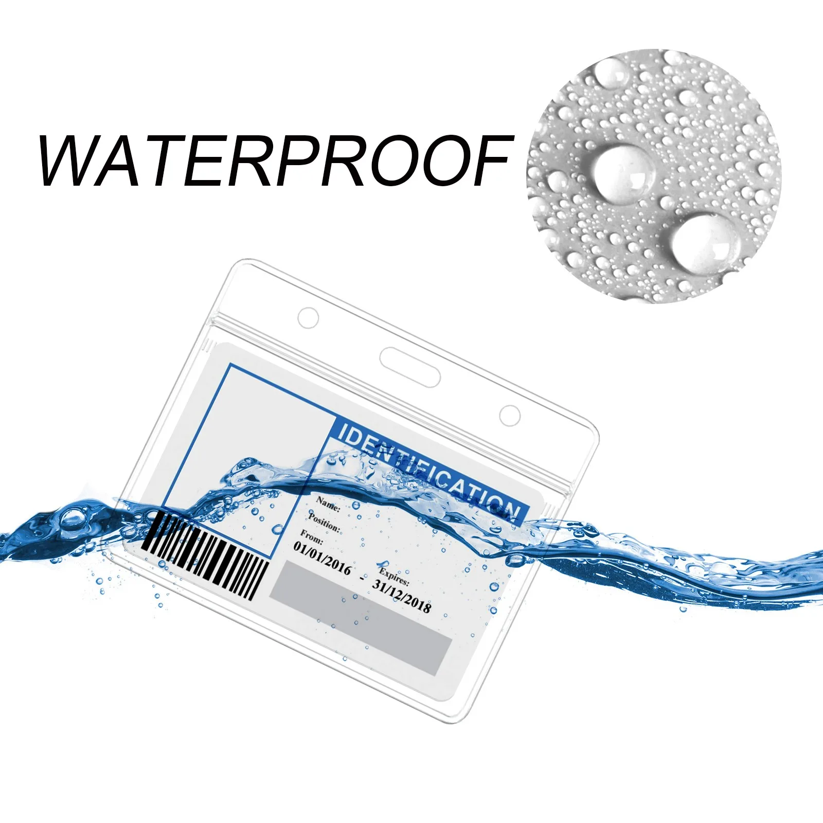 Медицинская карта вакцины карты Защитный чехол Водонепроницаемый ПВХ мягкий для