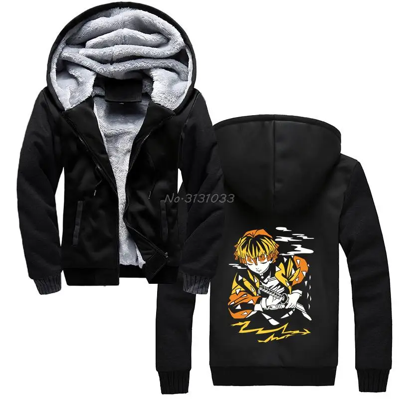 

Zenitsu Agatsuma Kimetsu No Yaiba Print hoodie Demon Slayer Kimetsu No Yaiba Men Sweatshirt Hooded Jacket Streetwear Harajuku