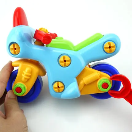 

disassembling toy Cartoon Motorcycle Disassembling Combination Nut Assembled Puzzle Toys Baby Gift 2020