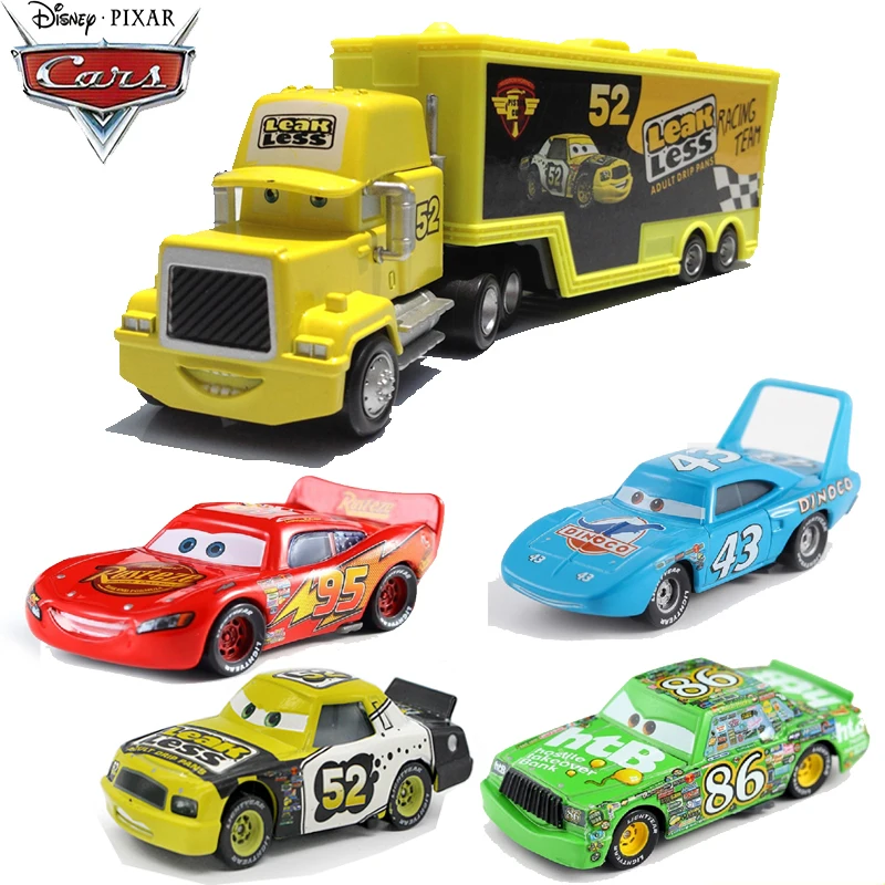 Disney Тачки цыпленок ХИКС Truck Lightning McQueen Хикс король 5 шт./компл. 1:55 металл литья под