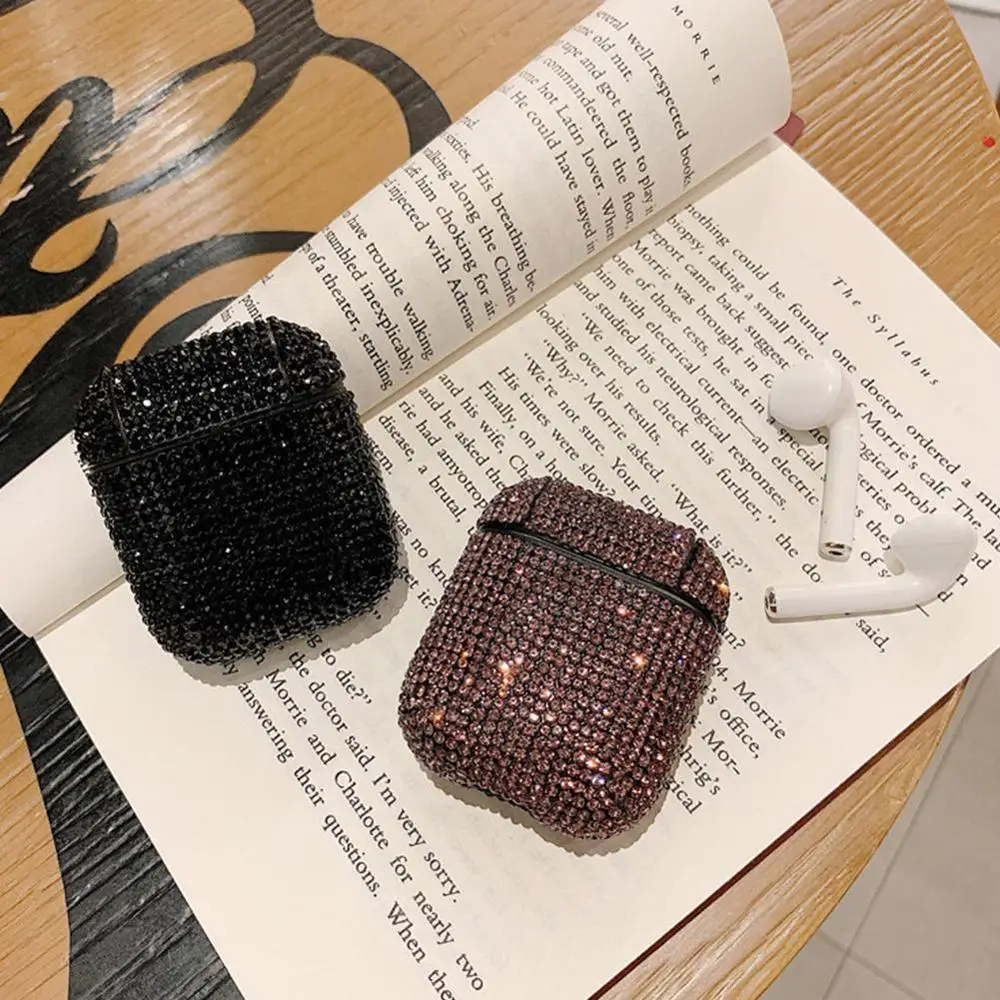 Diamond Bling Glitter Bluetooth Wireless Earphone Case For Apple Protective Cover Airpods Charging 2 AirPods Box Access D0Z4 |