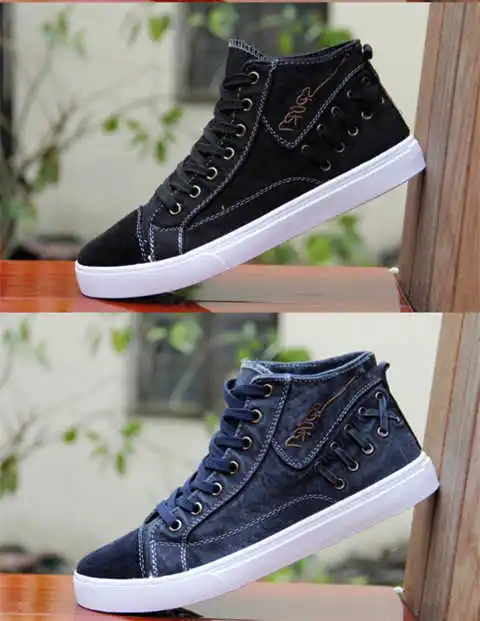 

Autumn New Men Shoes Fashion High Top Men Casual Shoes Comfortable Outdoor Walking Shoes Non-slip Breathable Men Sneakers Trend
