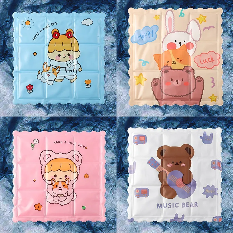 

Multicolor Cute Simple Square Cartoon Waterproof Ice Cushion Office Cushion Heatstroke Prevention Cold Paste Thickened Cool