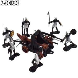 15 шт. средневековый воины бороться фигурки модели игрушки для детей в Древнем Риме солдат атака катапульта детские игрушки для мальчиков подарки
