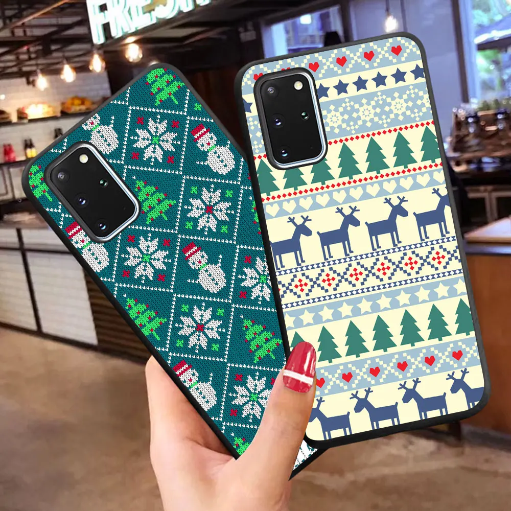 

Cartoon Merry Christmas Girl gifts phone Case For SamSung A51 S20 FE S10 S8 S9 Plus A50 A30 A70 A10 A7 2018 TPU Silicone CASE