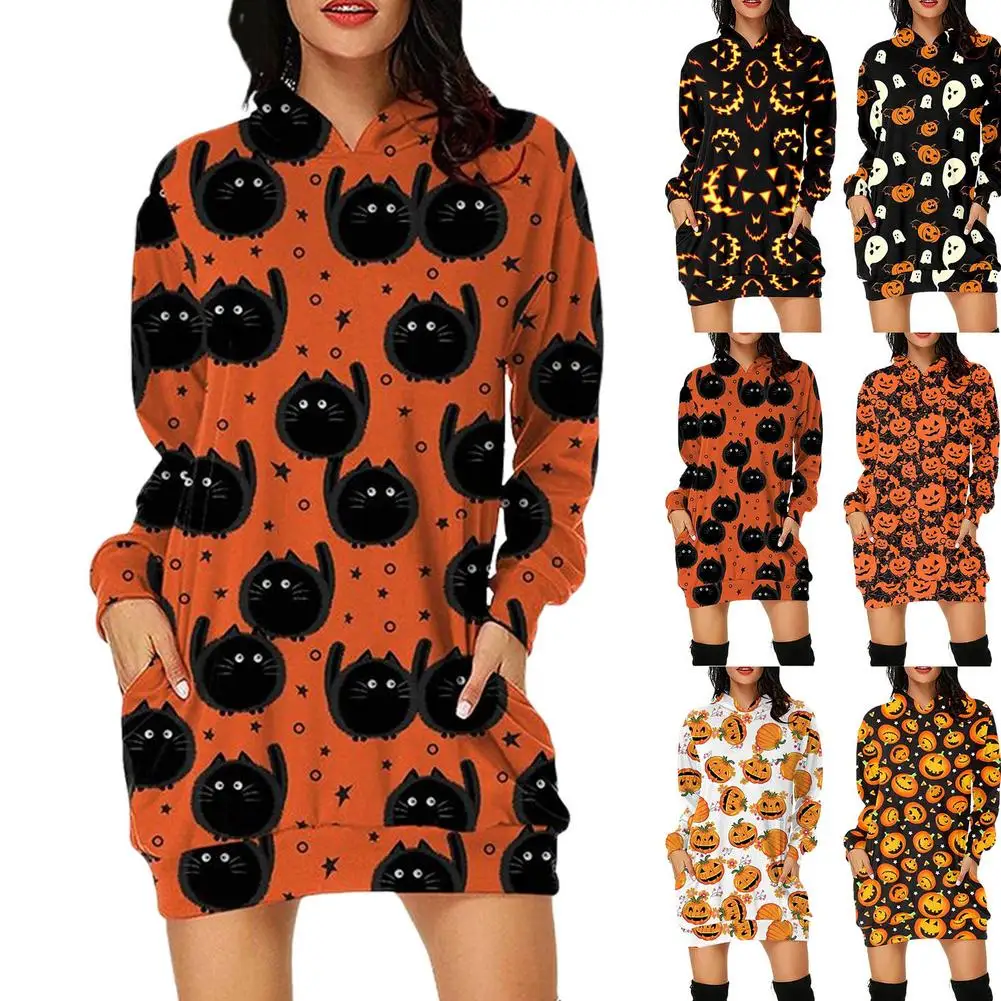 

Женское Повседневное платье с капюшоном и карманом