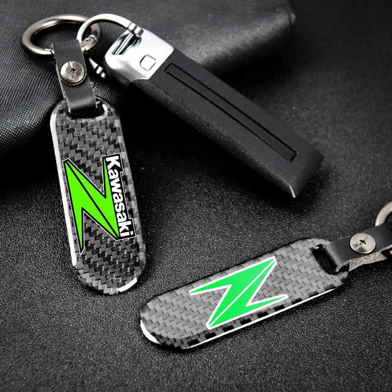 

Support personalized custom carbon fiber nameplate metal keychain for Kawasaki Z650 Z750 Z800 Z900 Z1000 Z250 Z400