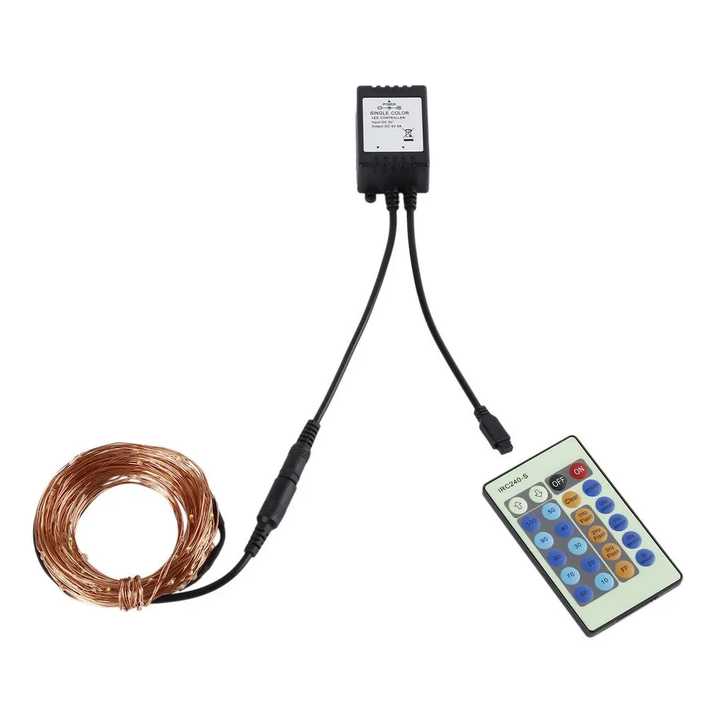 

100 LED 10m LED Light String DC Plug + LED Controller in Christmas Decoration Company Crafts Gifts Garden Decoration