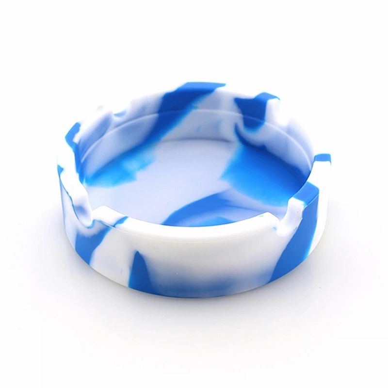 

2021 New Silica Gel Circular Ashtray Psychedelic Soft Round Silicone Smoke Cup Holder Custom Made Ashtray Tray Holder ashtray