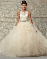2 piece quinceanera dresses ball gowns coral beige tulle lace quinceanera dresses 15 years with scarf sleeveless