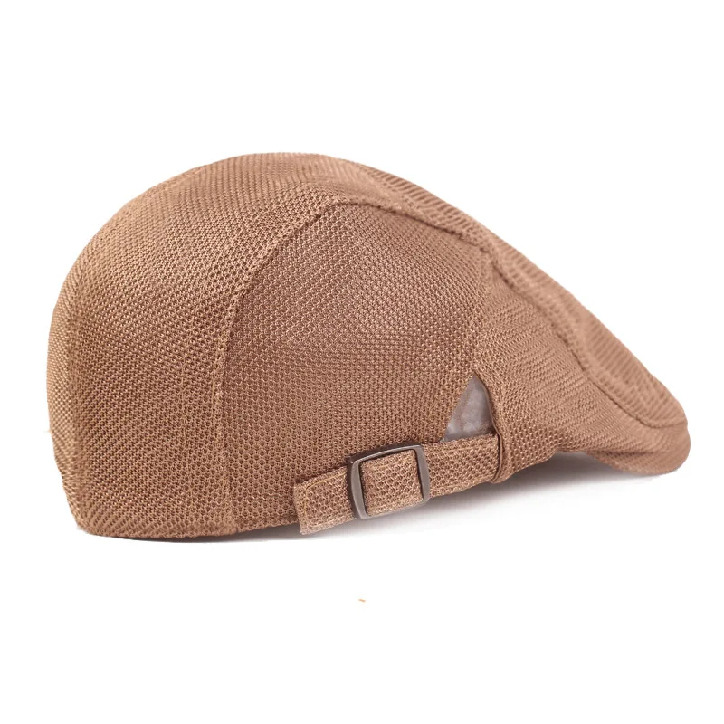 Beret Hat Women Summer Mesh Breathable Forward Sun Hat Youth Men's Classic Literary Hat Causal Visors Adjustable Solid Color