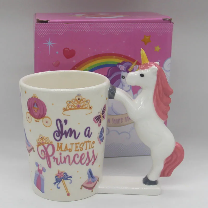 3D керамическая чашка в скандинавском стиле с трехмерной росписью ручкой