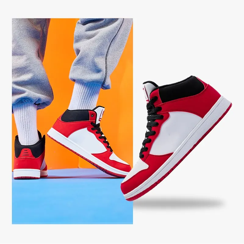 

Basketball shoes sports shoes men's autumn and winter 2020 new leisure shoes trend high top sports warm basketball shoes