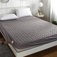 cotton bed cover all size washable solid color mattress cover embossed quilted king mattress protector anti mite bed sheet pad
