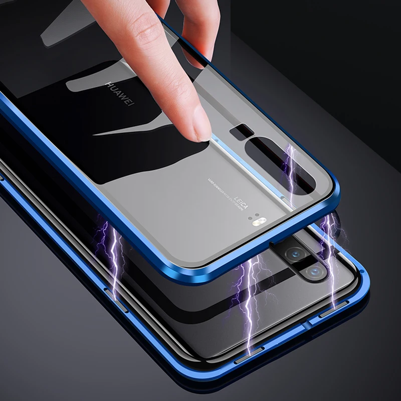 Полностью Магнитный чехол для телефона Huawei P30 NOVA 5 Pro Mate 20x P20 двухсторонний