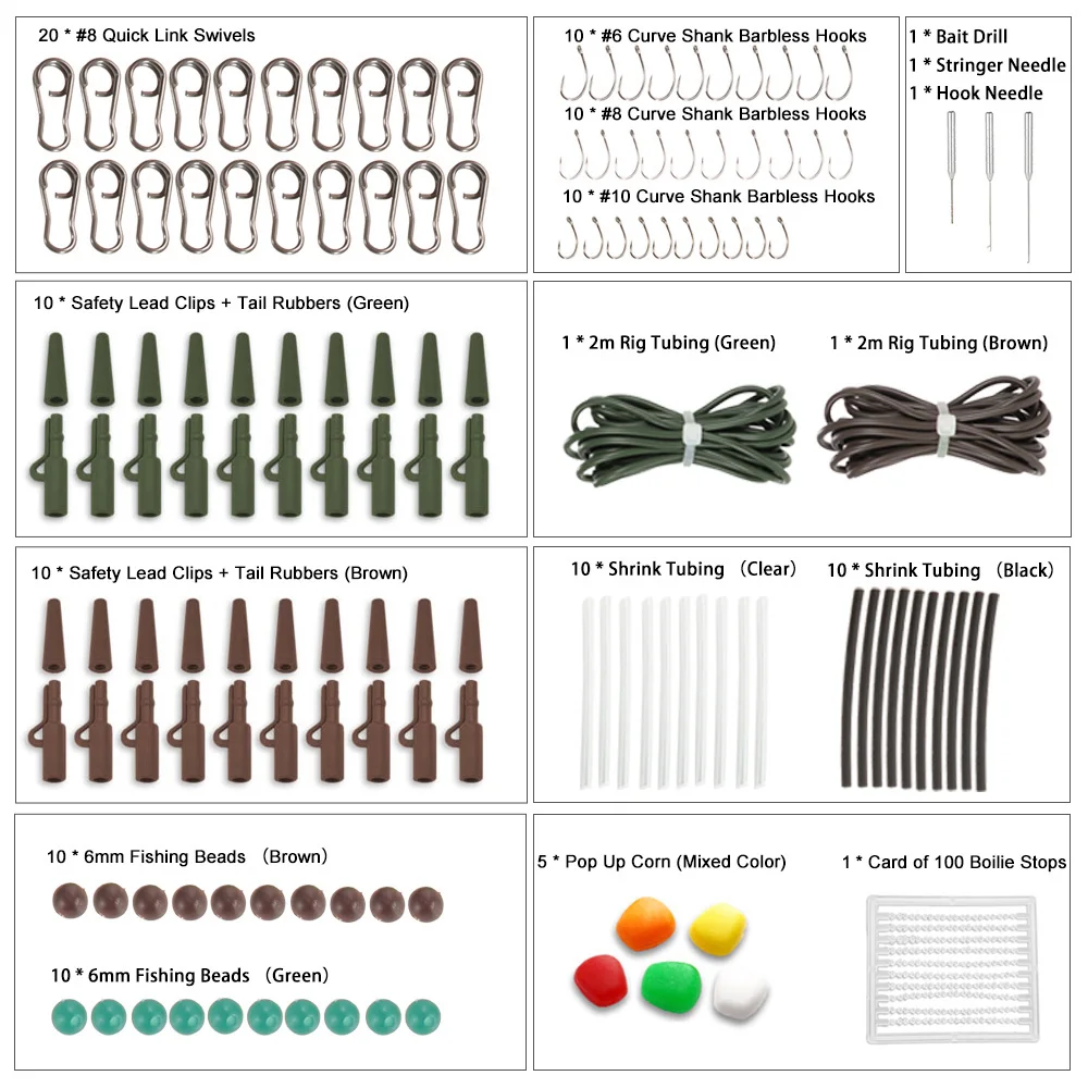 142 шт./партия приманка для ловли карпа рыболовные снасти коробка с