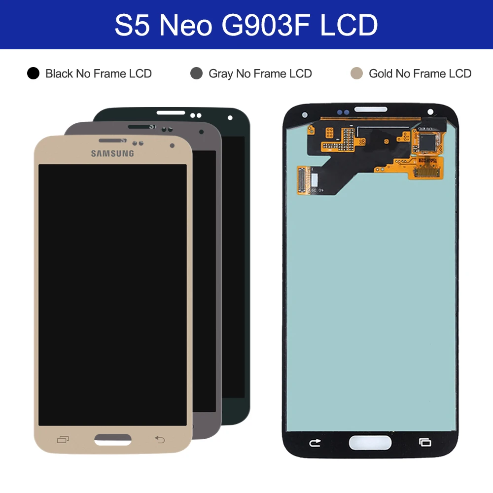 ЖК-экран 5 1 дюйма Super AMOLED для SAMSUNG S5 NEO G903 Samsung G903F сенсорный дигитайзер в сборе |