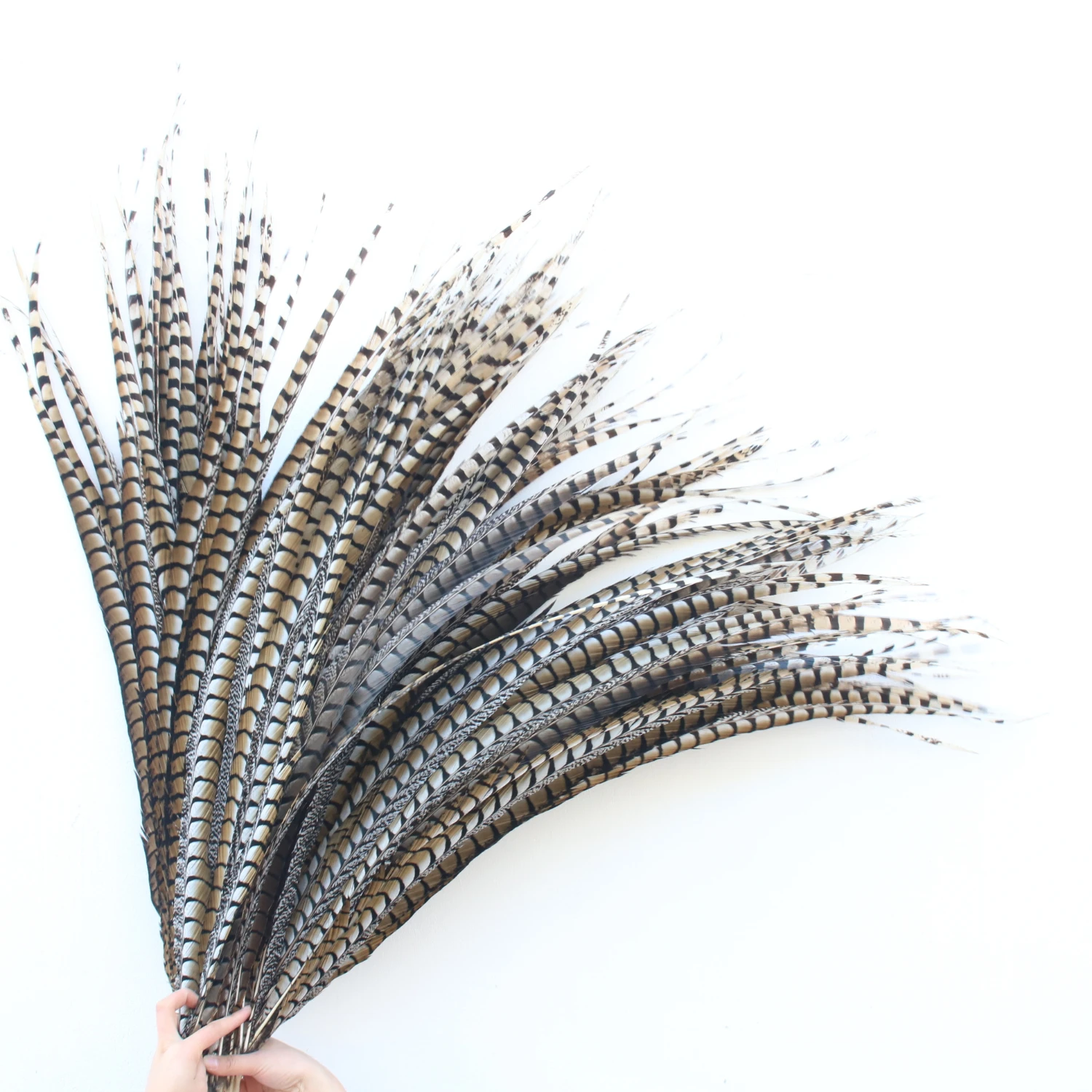 Plumas de cola de fais&aacute;n para manualidades, adornos de boda, Plumas de fais&aacute;n, 36-40 pulgadas/90-100CM, 50 unids/lote-2
