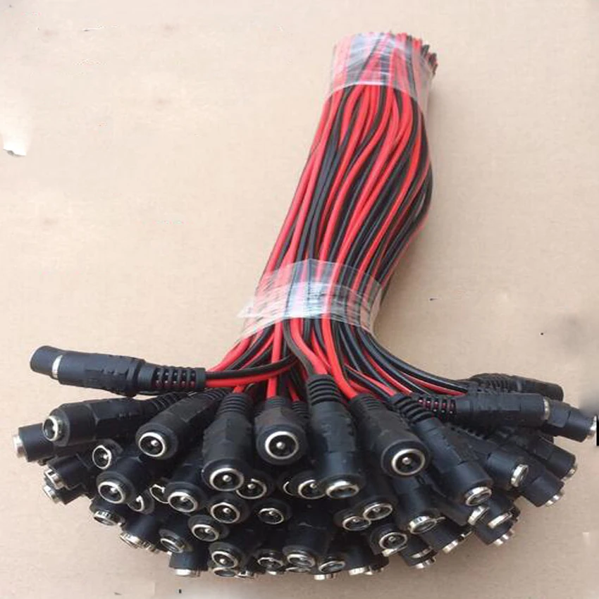 20 шт./лот 12 В мониторинг постоянного тока питания Женский кабель адаптер Шнур 5 5*2 1