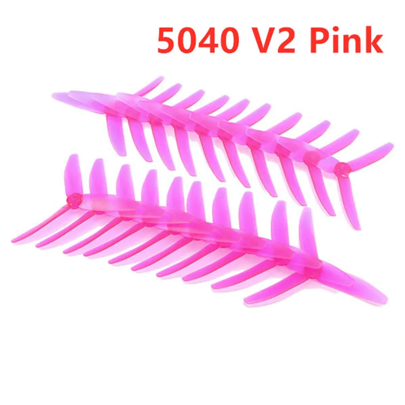 10 пар GEPRC 5040 V2/3042 5 дюймов/3x4,2 дюймов CW CCW 3 Лопасти пропеллеры для модели радиоуправляемых квадрокоптеров игрушки Запасные части DIY Accs - Цвет: 5040 V2 Pink