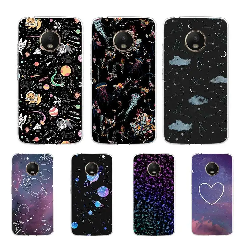Внеземные планеты для Moro G5 G5S G6 Play G7 Power G8 Plus чехол Motorola X4 E5 E6 Moto One Coque|Бамперы| |