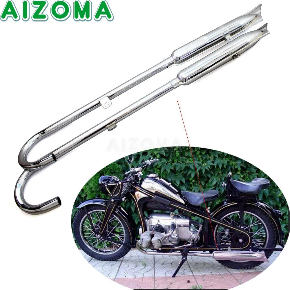 Автомобильный стальной глушитель 750 куб. См передний задний рыбий хвост