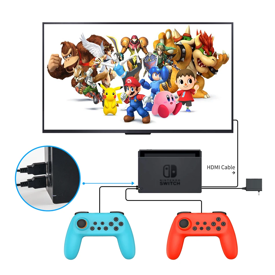 OIVO Wired Controllers for Nintendo Switch Gamepad Bule and Red Joypad Vibration Console Joystick PC Game | Электроника