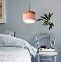 modern led pendan lights makeron wood living room bedroom pendant lamp decor light fixture 7w 15w ac110v 240v