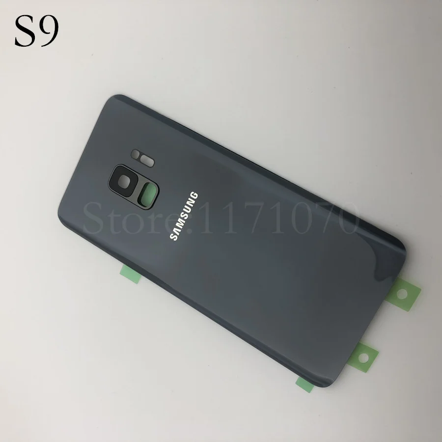 Для samsung Galaxy S9 плюс s9+ G965 SM-G965F G965FD S9 G960 SM-G960F G960FD стеклянная задняя крышка батарейного отсека двери Корпус Замена - Цвет: s9 gray