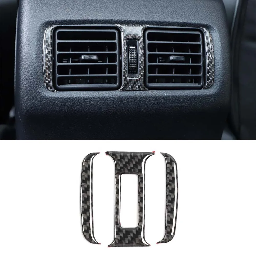 

For Toyota 4Runner 2010 Up Car Rear Air Vent Stickers New Real Carbon Fiber Interior Accessories Styling