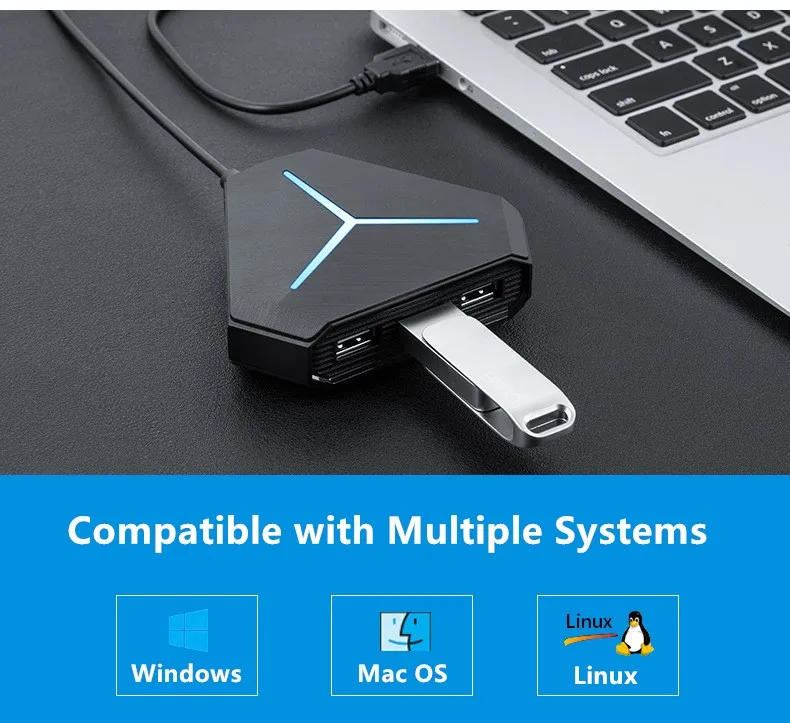 Usb-хаб 6 портов USB 3,0 адаптер для гарнитуры микрофон TF/SD Мышь Клавиатура