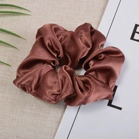 1pc Women Sweet Solid Color Reflect Light Elastic Hair Bands Ponytail Holder Scrunchies Lady Hair Accessories