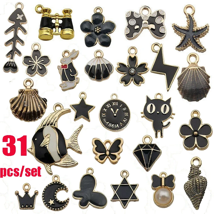 Эмалированные подвески сплав смешанные цветы Морская звезда животные растения