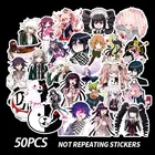 50 шт. аниме Danganronpa Trigger Happy Havoc Стикеры s наклейки-граффити ПВХ Водонепроницаемый автомобиля Стикеры для ноутбука чемодан скейтборд