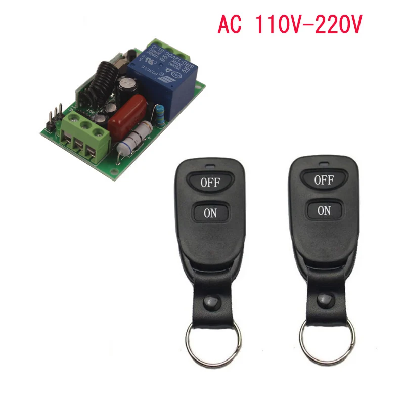 220V 110V Wireless Remote Control Light Switch 10A Relay Output Radio 1 Channel Receiver Module 0-50M Transmitter |