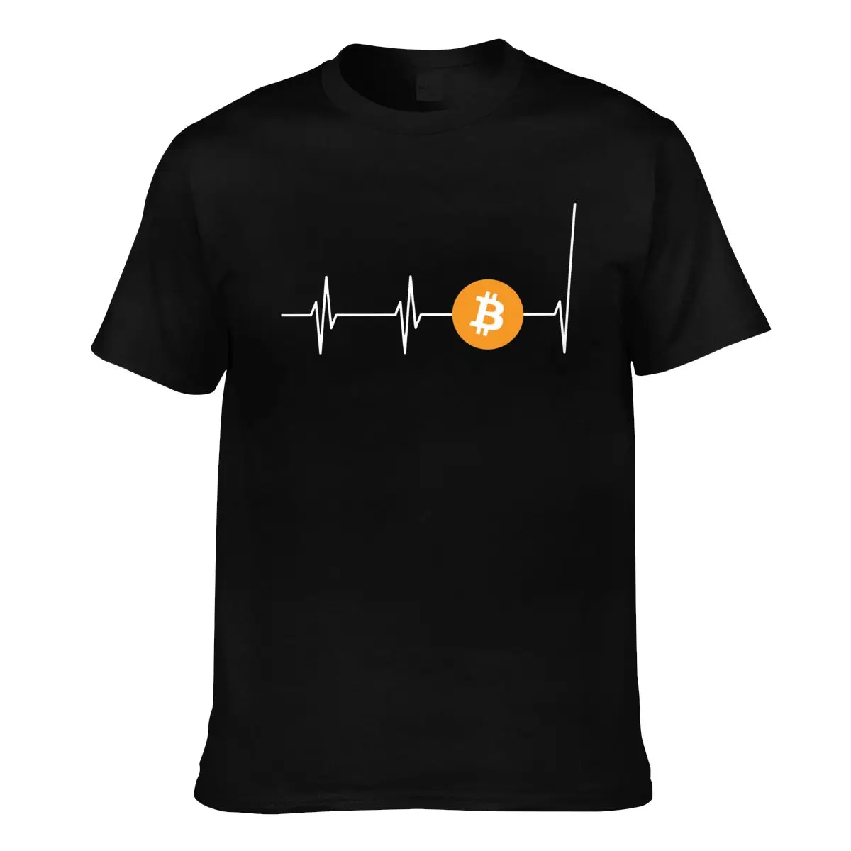 

Crypto Bitcoin Heartbeat T Shirt Asic Bitcoin Miner 100 Percent Cotton Male T-Shirt Plus size Print Tee Shirt Casual