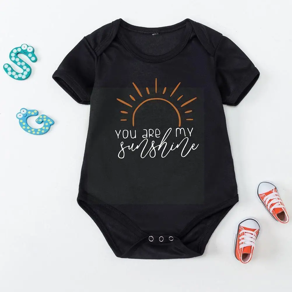 

Summer Jumpsuit For Newborn Baby Boys Girls English Sleeve Romper Alphabet Short Infant Jumpsuit Pattern Outfits Mult-color L6Q9