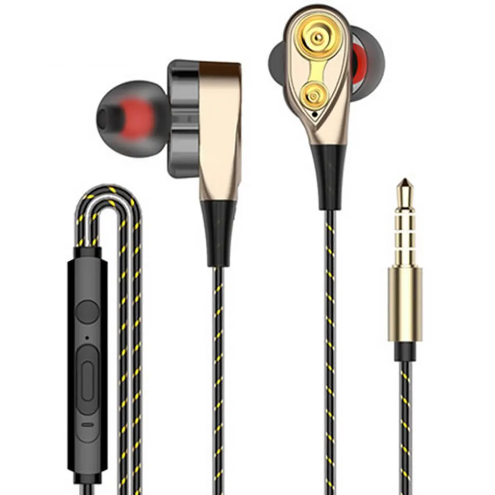 Z2 Rovtop Wired Earphone High Bass Dual Drive Stereo In-ear Earphones With Microphone Computer Earbuds For Cell Phone