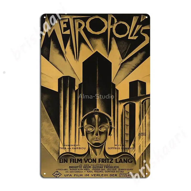 

Metropolis, Fritz Lang, 1926 - Vintage Movie Metal Signs Cinema Garage Living Room Customize Poster Tin sign Posters