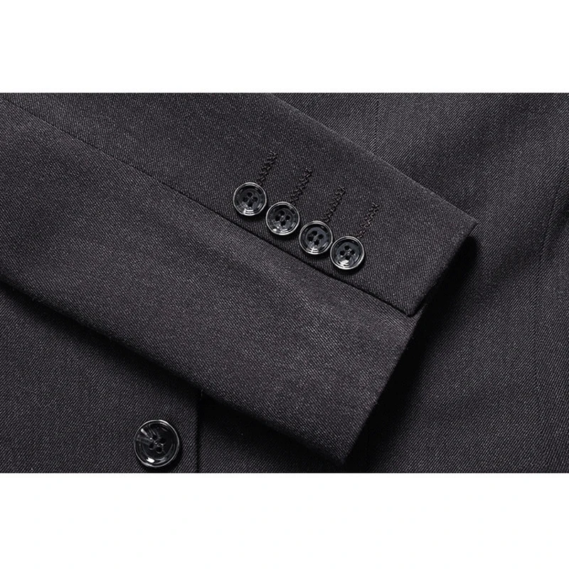 Сплошной цвет Slim Fit мужской костюм из 3 предметов свадебное платье повседневный