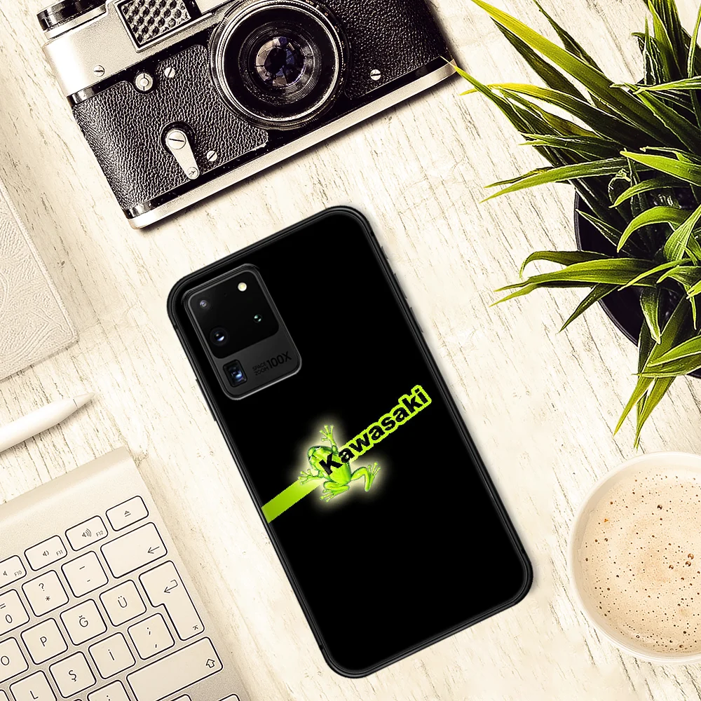 

Japan brand Kawasaki Phone Case Cover Hull For Samsung Galaxy S 7 8 9 10 e 20 FE edge uitra plus Note 9 10 20 black Shell